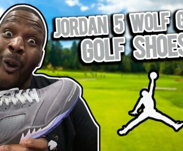 Arthur Moats New Air Jordan 5 Wolf Grey Golf Shoes