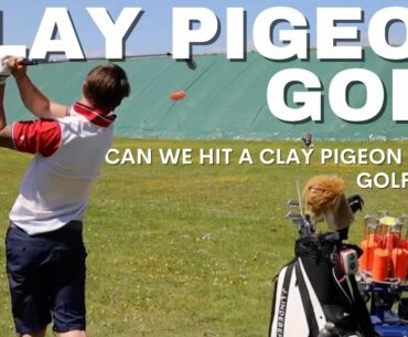 CLAY PIGEON GOLF | Can we HIT A CLAY with a GOLF SHOT?