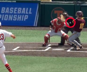 Pitch Lands in Umpire’s Shirt Pocket | 2021 College Baseball Highlights