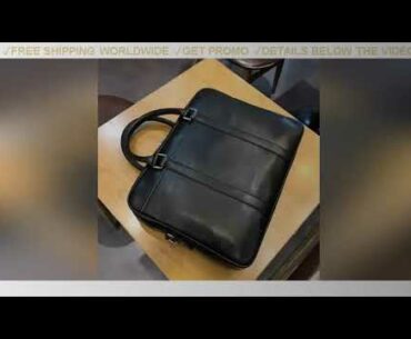 [DIscount] $178.2 New Fashion Brand Men Genuine leather handbag Bag Briefcase Genuine Leather Gym B