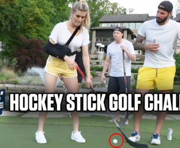 Cup Flipping And Hockey Stick Golf Challenge w/ Eugenie Bouchard | Kes' House