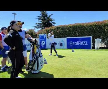 Linnea Johansson slow motion golf swing LPGA Mediheal