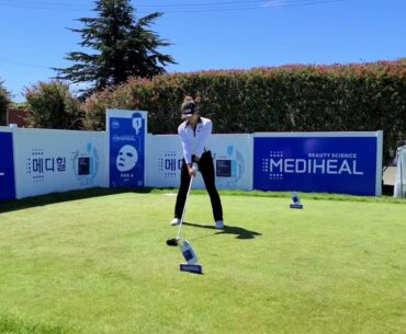 Bianca Pagdanganan slow motion golf swing LPGA Mediheal