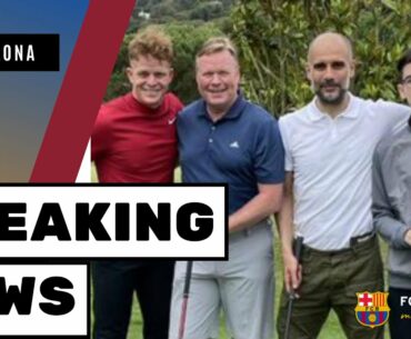 BARCELONA: Pep Guardiola and his son beat Ronald Koeman and his son in game of golf