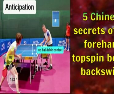 Table Tennis. 5 secrets of the Chinese system in the forehand topspin before the backswing