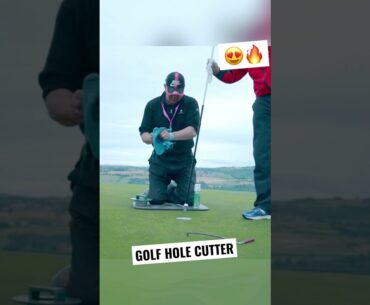 Amazing golf hole cutting technique #shorts