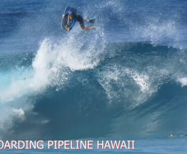 Bodyboarding at Banzai Pipeline I North Shore I Oahu I Hawaii