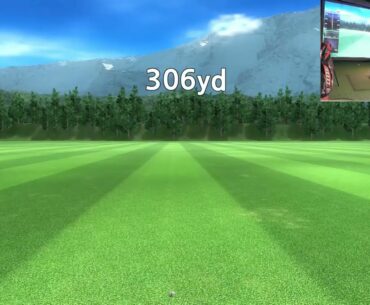 PGM BRAVO Golf Simulator   Practice Shots in Driving Range Mode