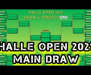 HALLE OPEN 2021 Official Draw & Predictions (GRASS SEASON BEGINS)