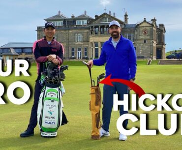 Playing golf with HICKORY (wooden) clubs at St Andrews!