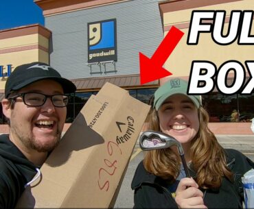 We Bought A FULL BOX OF CALLAWAY Golf Clubs At GOODWILL!!! (Crazy Thrift Store Finds!!)