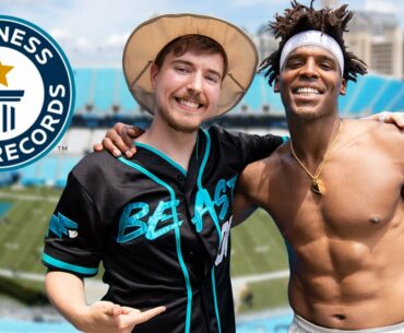 Breaking Dude Perfect's World Records with Mr Beast | Cam Newton Vlogs