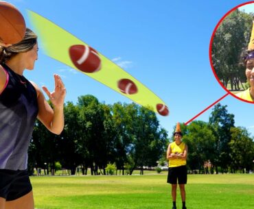 FOOTBALL TRICK SHOT H.O.R.S.E. vs JENNA BANDY!