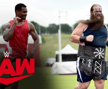 The Street Profits and The Viking Raiders battle in a Decathlon: Raw, June 8, 2020