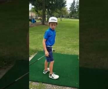 8 Year Old Canadian Golfer Mason Garant shoots 3 under par at Roseland Shortie Course. Windsor, ON