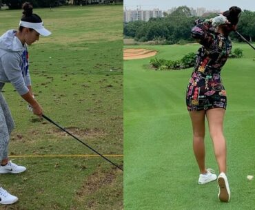Beautiful GolfFitness Trainer / golf girl fitgolfergirl golf swing l | GOLF VN