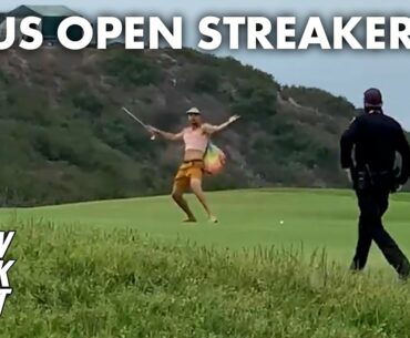Streaker runs onto US Open course and hits balls in crazy video | New York Post