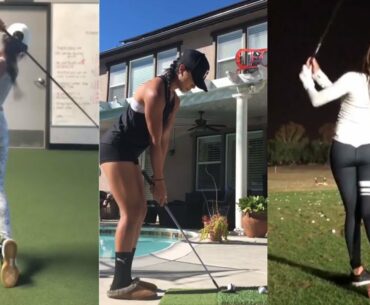 Girl golf trick shots: Tisha Alyn golf swing compilations | GOLF VN