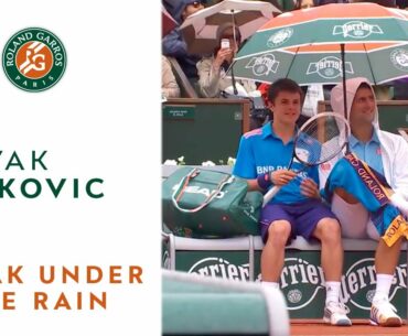 French open in the rain with Novak Djokovic - Roland-Garros 2014