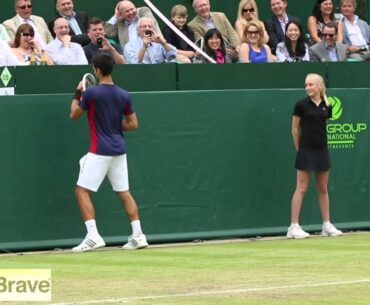 Djokovic & Dimitrov impersonate Maria Sharapova at The Boodles 2013