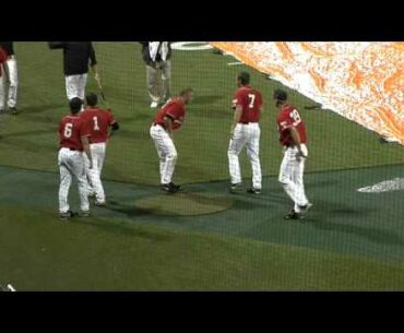 Clemson Baseball vs. Davidson Rain Delay Antics