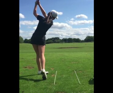 beauty golfer swing slowmotion , golf girl swing #shorts #golfswing #golftrickshot   | GOLF#SHORT