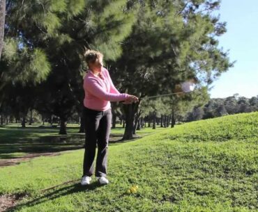 #40 The Lady Golf Teacher Web TV: How to Play an Uphill Lie