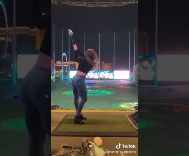 ⛳ girl in jeans Golf Swing!!  | Golf ladies  | Golf lady  | Golf Shorts | #Shorts