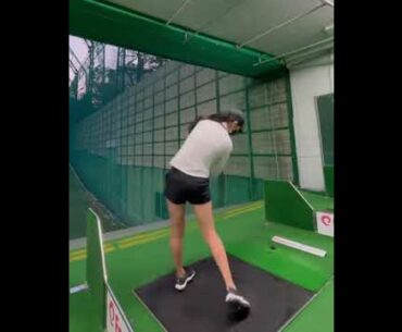 Golf Swing with my Soul~!! | Golf ladies  | Golf lady  | Golf Shorts | #Shorts