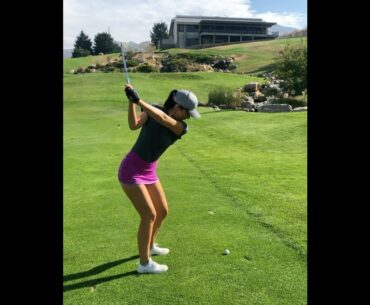 Watching you hit golf balls 👏 #golf #shorts #golfswing #girlgolfswing    | GOLF#SHORT