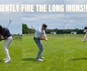 GENTLY FLUSH YOUR LONG IRONS BY RELEASING YOUR GOLF SWING!  No rushing necessary!