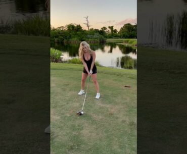 Amazing Golf Swing you need to see | Golf Girl awesome swing | Golf shorts | Emily Caitlin Faulkner