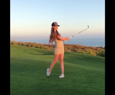 What have you missed most about #golf ? #golf #girlgolftrickshot #beauty  #shorts      | GOLF#SHORT