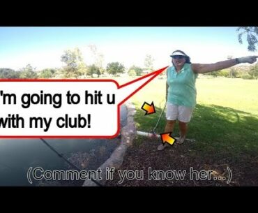 CRAZY Lady THREATENS to HIT us with GOLF CLUB!!! While Fishing!!!