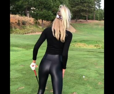 Amazing Golf Swing you need to see | Golf Girl awesome swing | Golf shorts | Sam Stocktn