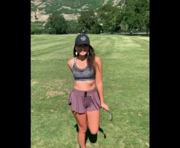 Amazing Golf Swing you need to see | Golf Girl awesome swing | Golf shorts | Mei Brennan