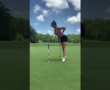 Amazing Golf Swing you need to see | Golf Girl awesome swing | Golf shorts | Hannah Leiner