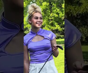 Amazing Golf Swing you need to see | Golf Girl awesome swing | Golf shorts | Genevieve Madison