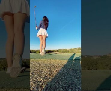 Amazing Golf Swing you need to see | Golf Girl awesome swing | Golf shorts | Sasha Smith