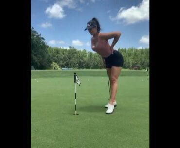 🔥❤️. No putting yips for her! #golf #shorts #golfgirl