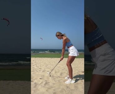 Amazing Golf Swing you need to see | Golf Girl awesome swing | Golf shorts | Lilia Schneider