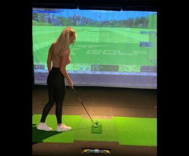 Paige Spiranac iron golf swing.  🔥🔥🔥🔥🔥    | GOLF#SHORT