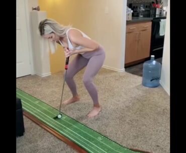 Paige Spiranac putting skill 😇😇 #paigespiranac #putting #golf #short #girlgolf