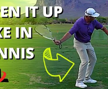 How To Golf Like TENNIS (Open Up With Wrist Hinge) [Athletics Series]