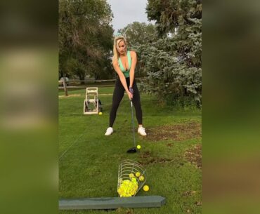 Amazing Golf Swing you need to see | Golf Girl awesome swing | Golf shorts | Paige Spiranac