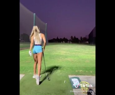 Amazing golf swing 😍😍😍 #golf #girlthatgolf #golftrickshot #shorts