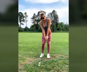 Amazing Golf Swing you need to see | Golf Girl awesome swing | Golf shorts | Paige Spiranac