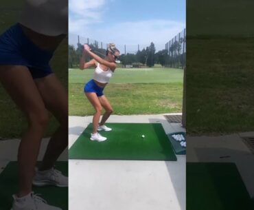 Amazing Golf Swing you need to see | Golf Girl awesome swing | Golf shorts | Bri Teresi