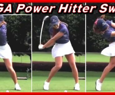 LPGA Power Hitter "Maria Fassi" Powerful Swing & Slow Motions