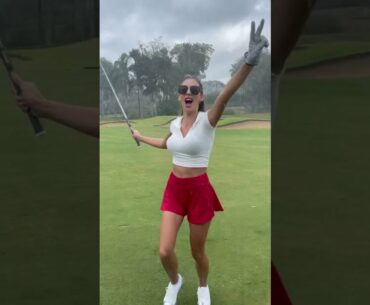 Amazing Golf Swing you need to see | Golf Girl awesome swing | Golf shorts | Bri Teresi